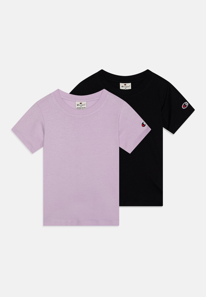 Champion ICONS CREW NECK UNISEX 2 PACK - Tricou basic - lilac/black