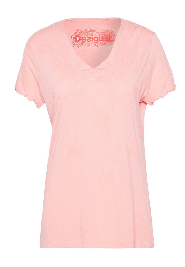 Desigual T-shirt basic roze Desigual T-shirt basic roze