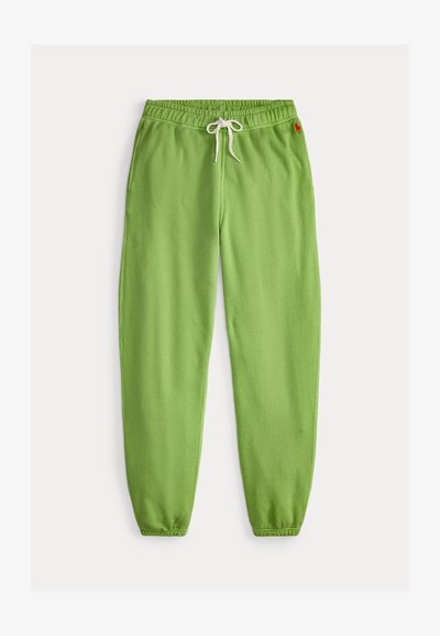 Πράσινο βαμβακερό παντελόνι φόρμας με κορδόνι στη μέση, στενόμακρα πόδια και ριμπ μανσέτες. Διαθέτει μικρό κεντημένο λογότυπο κοντά στη μέση.