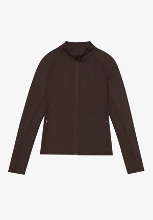 Even&Odd active FITTED TRAINING JACKET WITH FULL ZIP AND POCKETS
 - Treningsjakke -  dark brown