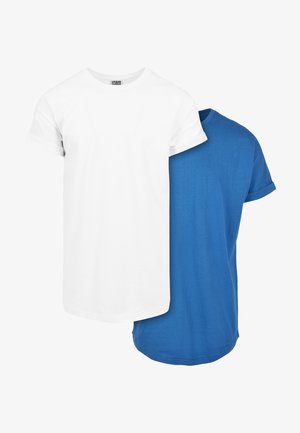 PRE-PACK LONG SHAPED TURNUP 2-PACK - T-shirts basic - white sporty blue
