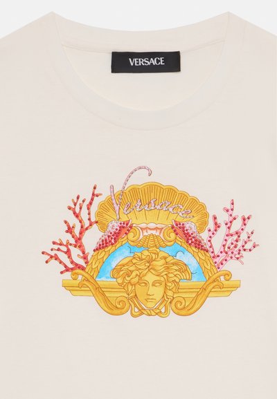Versace MEDUSA CORAL KIDS STUDS PRINT UNISEX - Camiseta estampada - white/multicolor