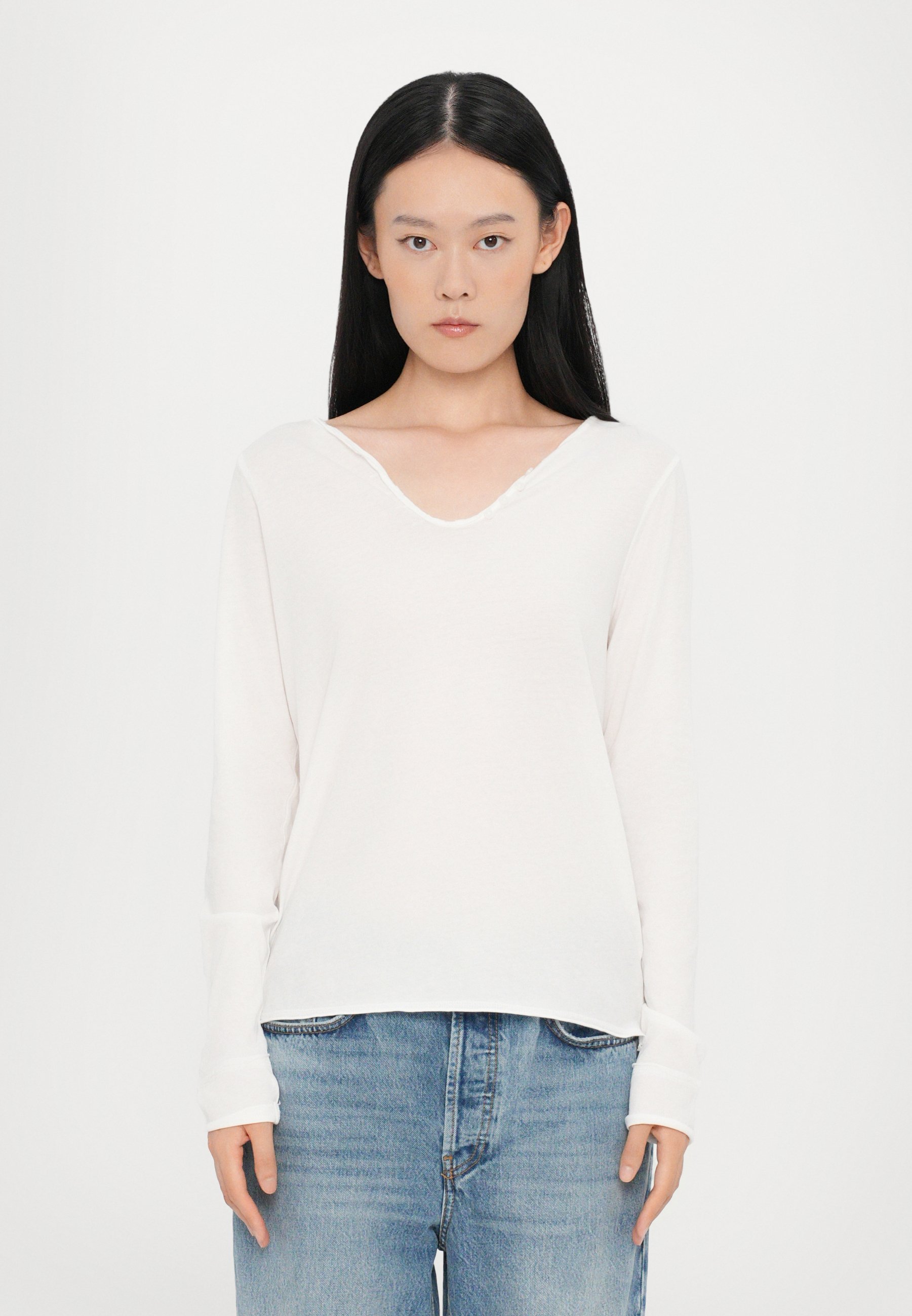 Zadig & Voltaire TUNISIEN FISHNET - Long sleeved top - white