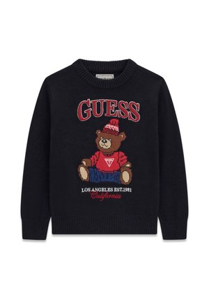 Guess, STRICKPULLOVER MIT BÄRENMOTIV - Pullover - blau
