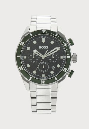 BOSS, CHRONO - Ρολόι με χρονογράφο - silver-coloured/black/green