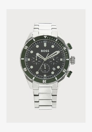 BOSS, CHRONO - Chronograph - silver-coloured/black/green