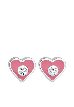 SPARKLING BASIC HEART - MIT KRISTALLEN VON SWAROVSKI® - Ohrringe - silberfarben