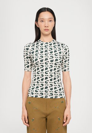 Camiseta estampada - forest green/white