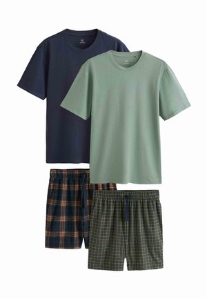 Next, REGULAR FIT - COSY SHORT SLEEVE JERSEY PYJAMAS SET 2 PACK - Pyjama set - navy blue  green