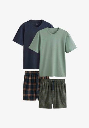 Next, REGULAR FIT - COSY SHORT SLEEVE JERSEY PYJAMAS SET 2 PACK - Pyjama set - navy blue green
