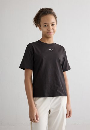 Puma BOXY TEE UNISEX - Αθλητικό μπλουζάκι - black