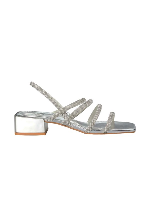 DE CON Y CIERRE CON HEBILLA - Riemensandalette - plateado