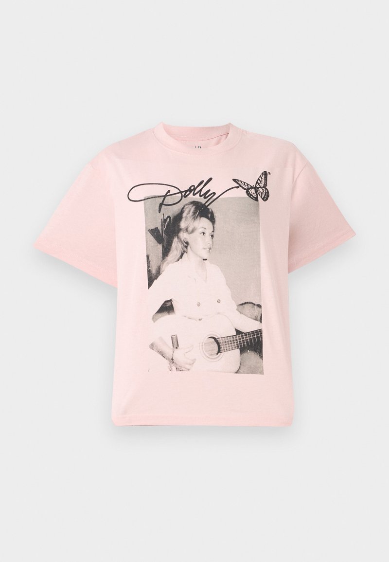 GAP T-shirt print donkerroze