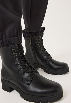 Platform ankle boots - black matt