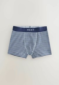 Námorné a svetlomodré pruhované boxerky s námorným elastickým pásom s logom "NEXT". Mäkká tkanina s priliehavým strihom.