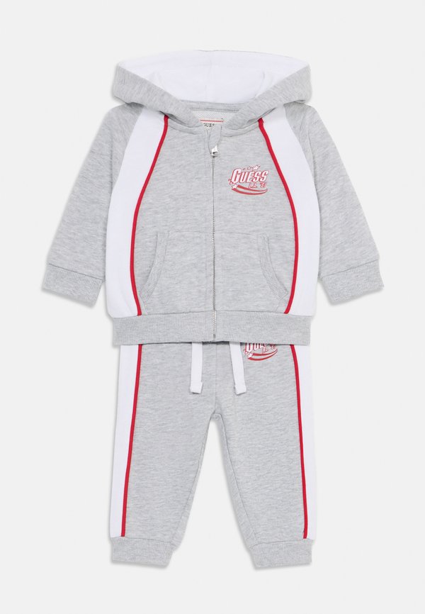 BABY HOODED ACTIVE SET - Zip-up sweatshirt - light stone heather