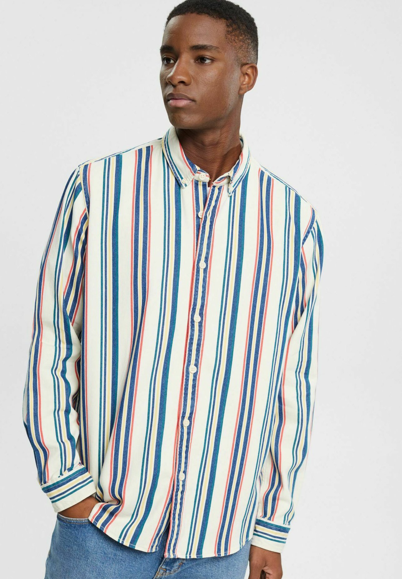 edc Esprit STREIFEN - Camisa - metalizado - Zalando.es