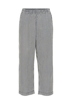 Kaffe KANAYA STRIPED - Trousers - midnight white stripe