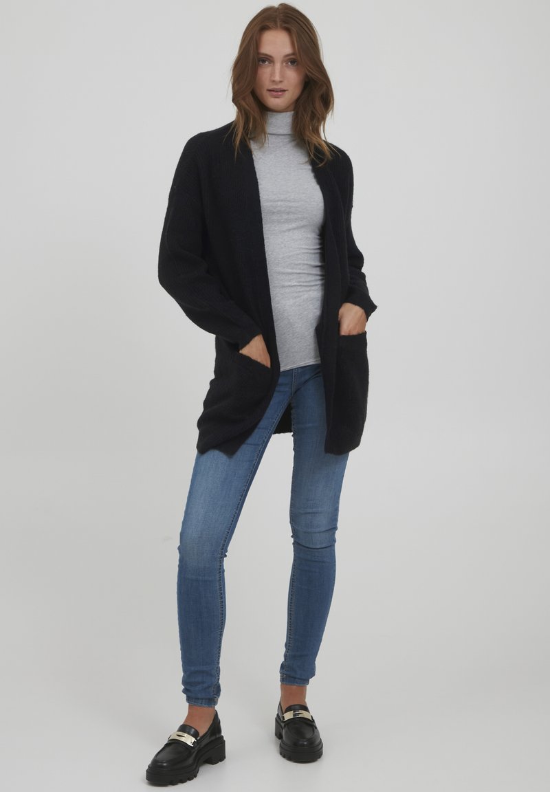Damen Strickjacken | b.young BYOLYMPIA LS CARDIGAN Strickjacke black/black denim - PU55195 Damen Strickjacken | b.young BYOLYMPIA LS CARDIGAN Strickjacke black/black denim - PU55195