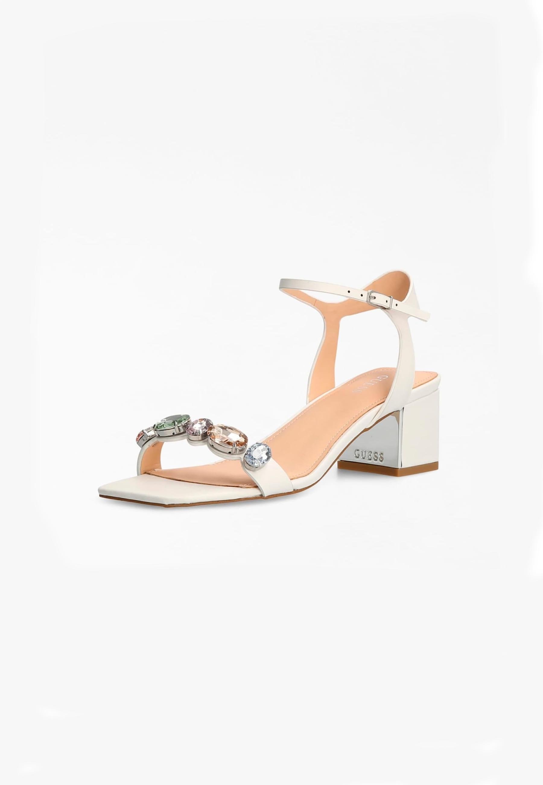Guess Sandali con tacco - weiß/bianco - Zalando.it