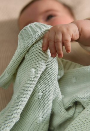 Next, BABY BOBBLE BLANKET - Muslin blanket - sage green