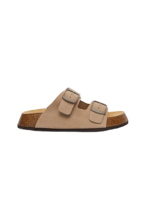 Slip-on sandaler - dark beige