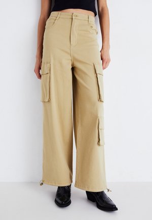 DPWLOOSE TWILL PANTS - Oldalzsebes nadrágok - olive gray