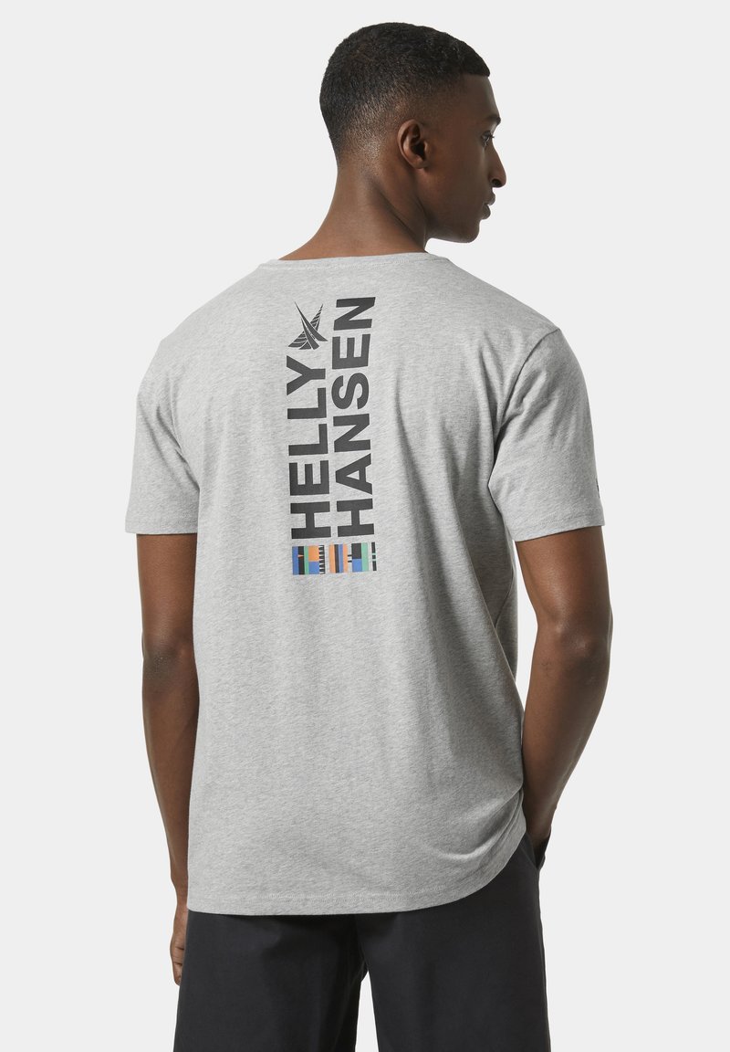 Helly Hansen SHORELINE - Camiseta estampada - grey melange