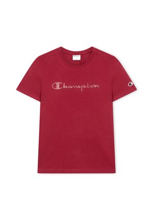 Champion, CHAMPION SHORT SLEEVE T-SHIRT CHAMPION CORE HERITAGE - Camiseta estampada - bordeaux