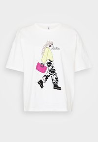 ONLTENNA GIRL  - T-shirt imprimé - cloud dancer