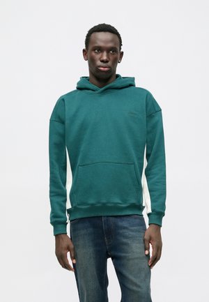 BOXY MIN LOGO - Pulover s kapuco - teal