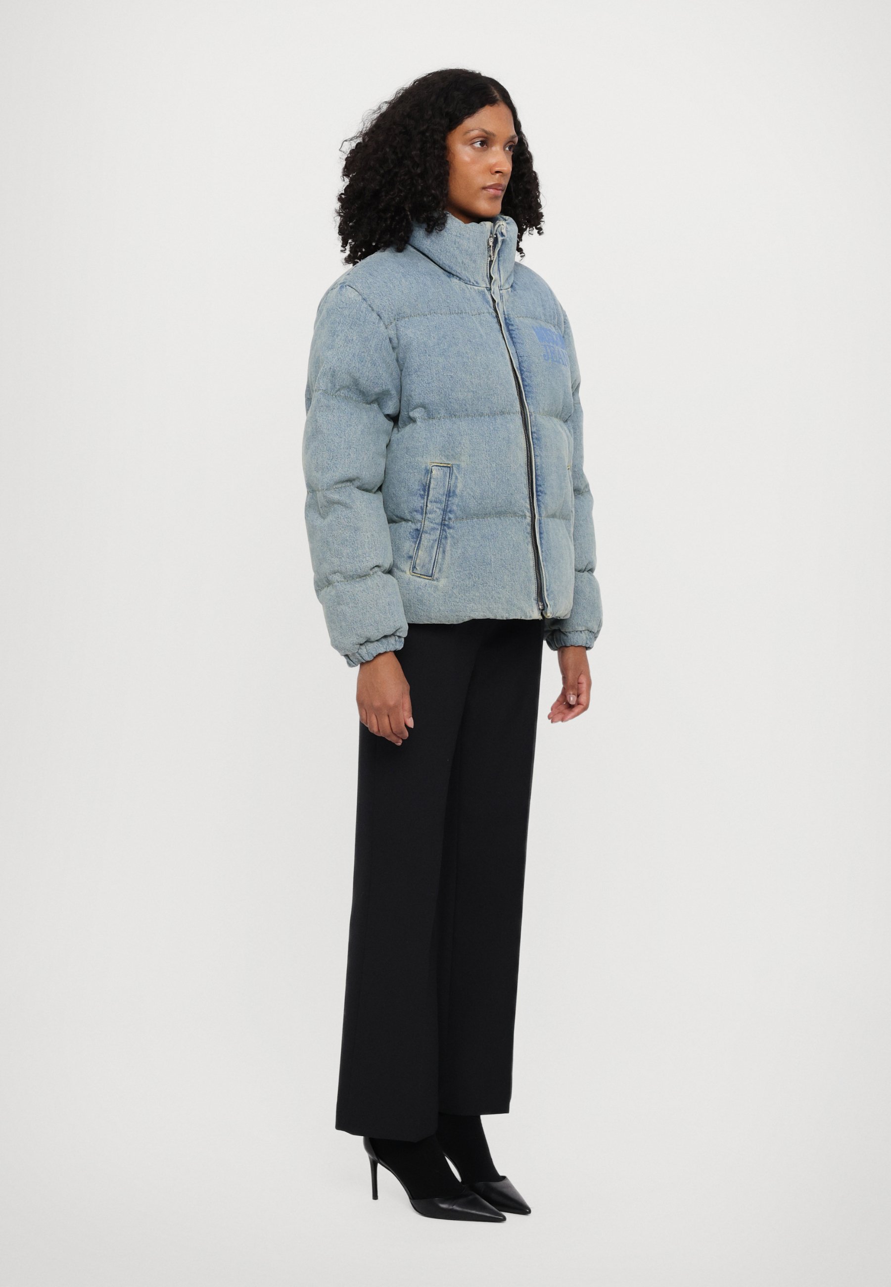 MOSCHINO JEANS フード付き デニム ブルゾン MOSCHINO JEANS Winter jacket - fantasia azzurro/light blue