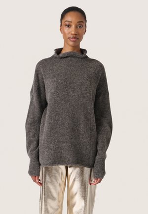 Soaked in Luxury MIYA HIGH NECK  - Džemperis - dark gull gray melange