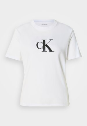 Calvin Klein Jeans, SEQUIN GRAPHIC TEE - Triko s potiskem - brilliant white