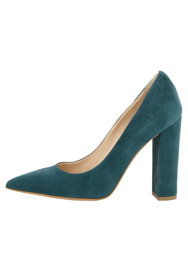 escarpin bleu petrole
