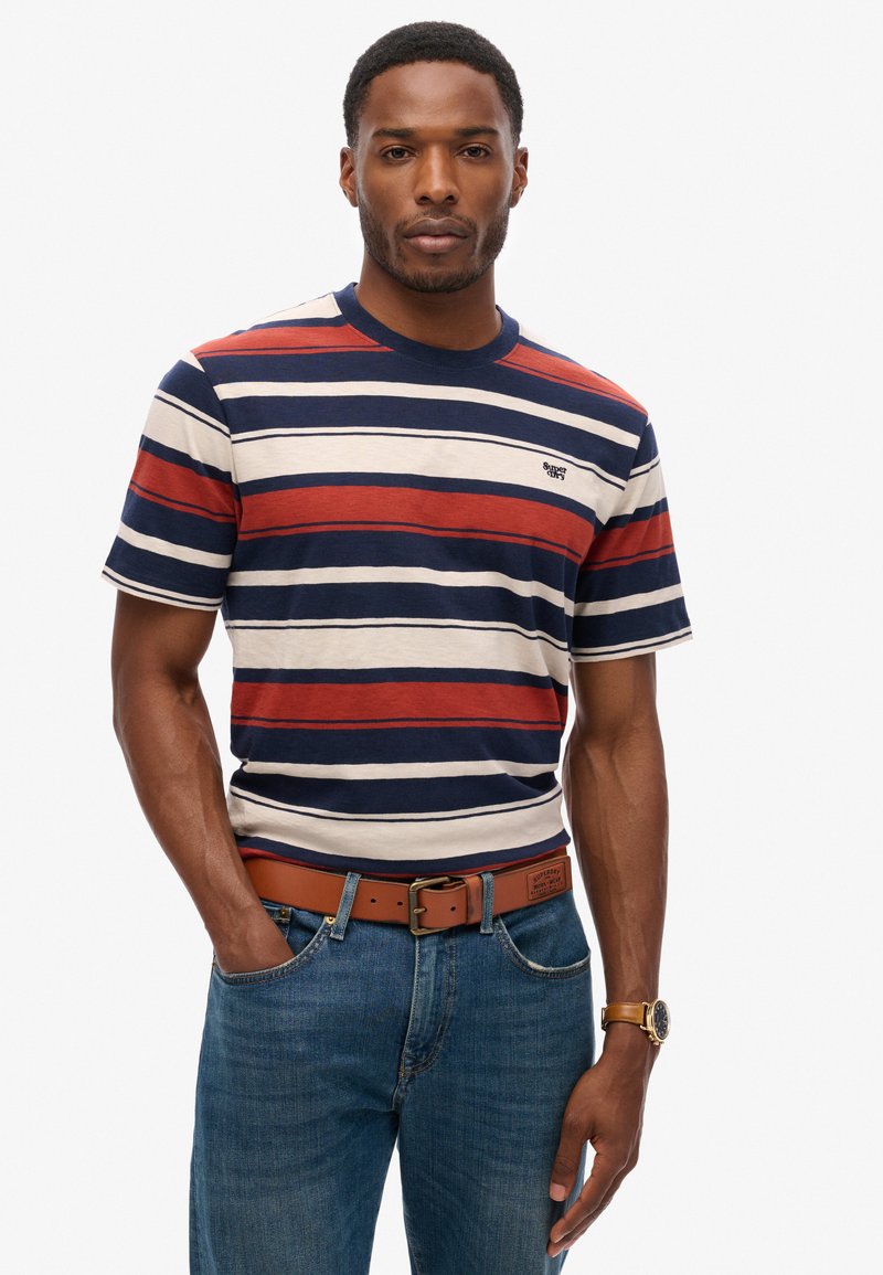Superdry & Co RELAXED FIT - T-shirts print - navy stripe
