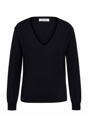 Basic New Merino V-Neck - Strickpullover - night sky