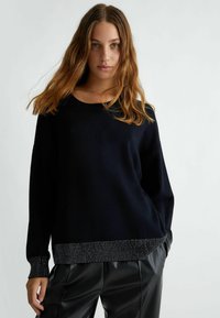 LIU JO CREW-NECK WITH RHINESTONES - Maglione - blue