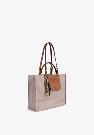 Twist, TWIST BAG MIXED BEADED COLORBLOCK BAG - Sac à main - beige