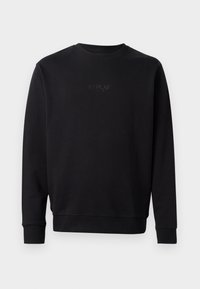 Black sweatshirt made of soft cotton with a crew neckline. Features a subtle embossed "REPLAY SINCE 1981" logo on the front. Ribbed cuffs and hem.