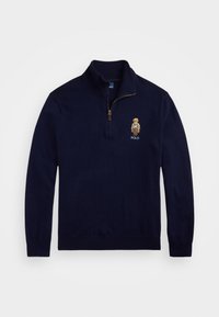 POLO BEAR WOOL QUARTER ZIP SWEATER - Jersey de punto - hunter navy