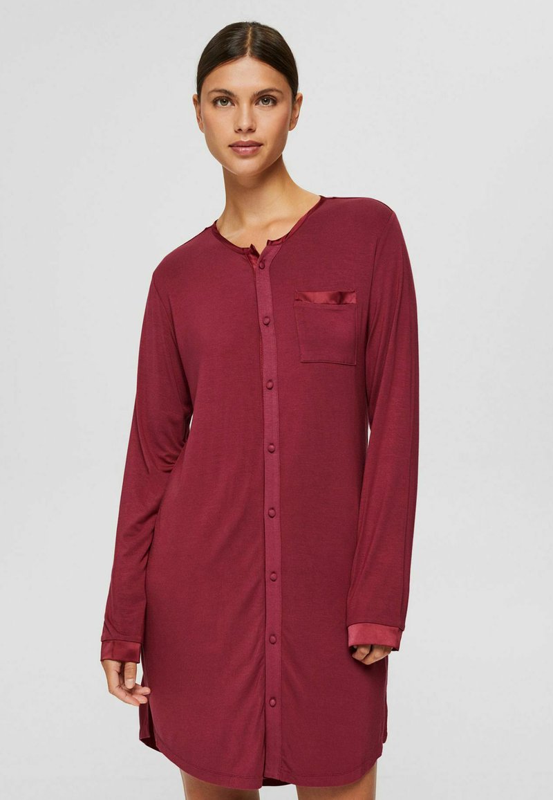 Damen Nachthemden | Esprit NACHT LENZING™ ECOVERO™ Nachthemd dark red/dunkelrot - OG39030 Damen Nachthemden | Esprit NACHT LENZING™ ECOVERO™ Nachthemd dark red/dunkelrot - OG39030