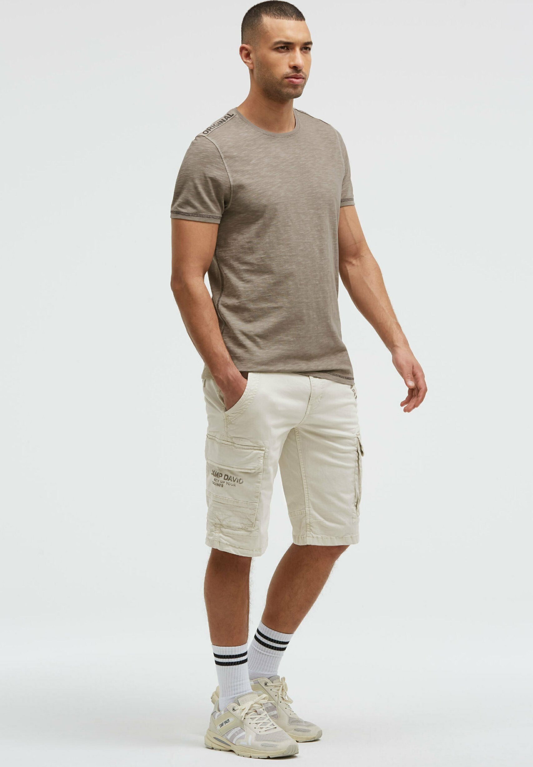 Camp David CAMP DAVID CARGO SHORTS MIT PRINTS IM USED LOOK
