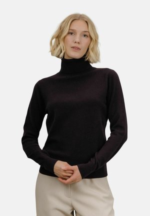 Strikkegenser - dark brown