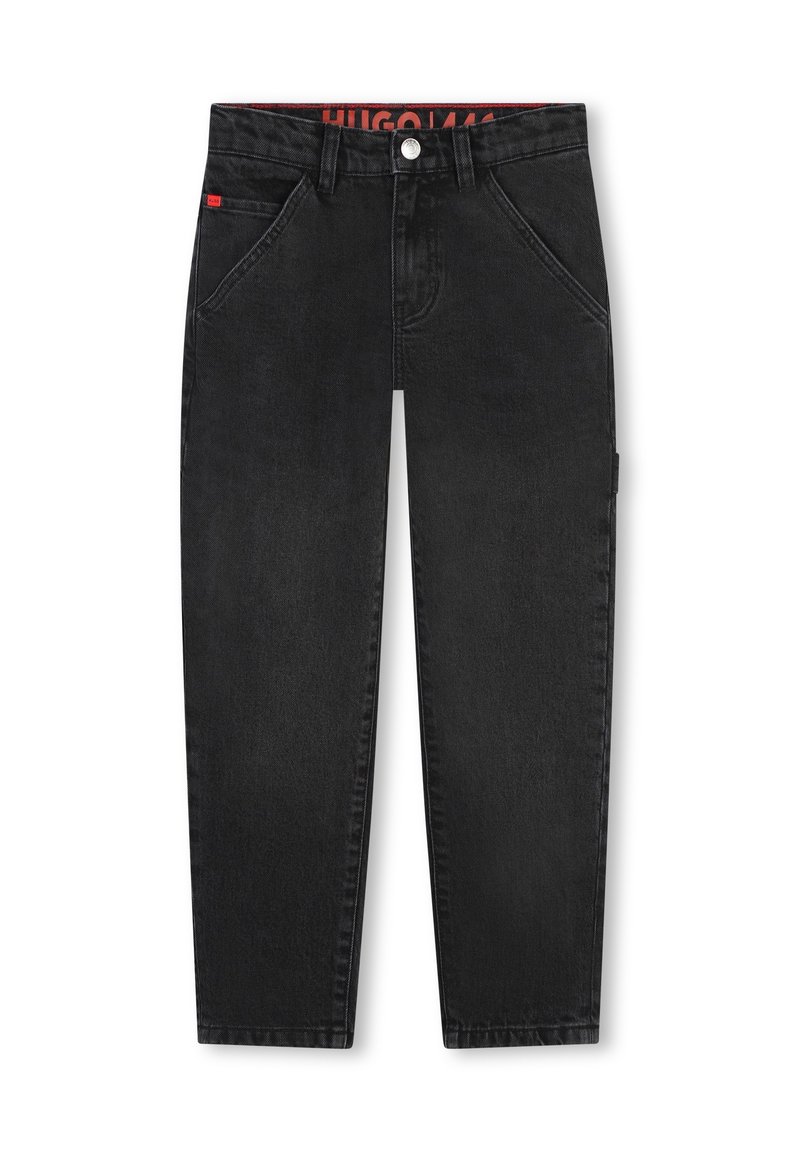 HUGO Kids Straight leg jeans zwart HUGO Kids Straight leg jeans zwart