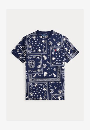 Polo Ralph Lauren Big & Tall, NAUTICAL BANDANNA T-SHIRT - Tricou cu imprimeu - newport navy