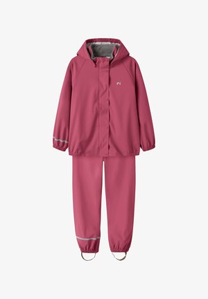 Name it, NKNDRY10 RAIN SET FO NOOS UNISEX - Vodotesná bunda - rose wine