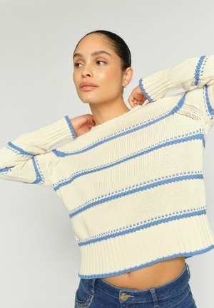 ROLA BINE STRIPE CREWNECK - Strickpullover - ultramarine