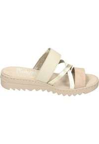 Rieker Mules - altrosa lightgold offwhite perle