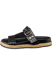 BUCKLE STRAP - Dřeváky - black